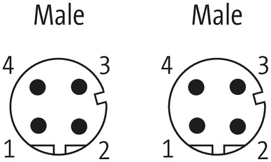 M12 MALE 0° / M12 MALE 0° SHIELDED ETHERNET