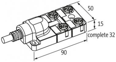EXACT12, 4XM12, 4 POLE MOULDED CABLE