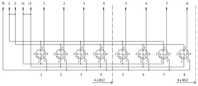EXACT12, 4XM12, 4 POLE BASIC HOUSING, W.O. LED`S