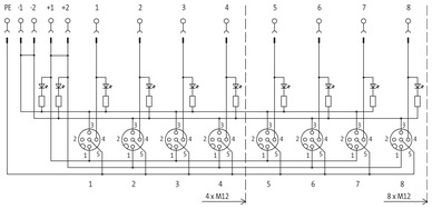EXACT12, 8XM12, 4 POLE CAP, PLUG. SCREW-TERM.
