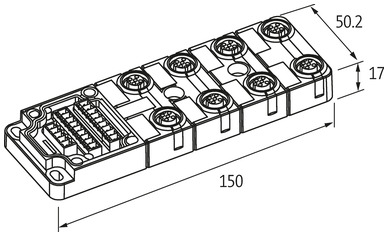 EXACT12, 8XM12, 5-POLE, BASIC HOUSING