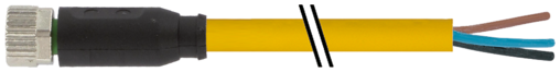 M8 FEMALE 0° WITH CABLE