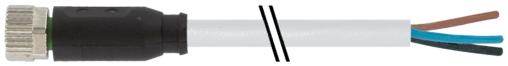 M8 FEMALE 0° WITH CABLE