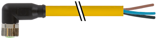 M8 FEMALE 90° WITH CABLE