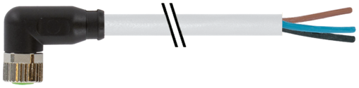 M8 FEMALE 90° WITH CABLE