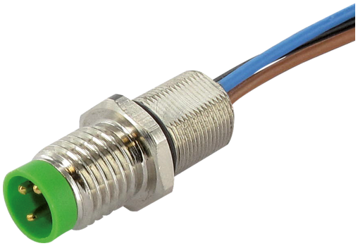 M8 MALE RECEPTACLE FRONT MOUNT INCL. NUT