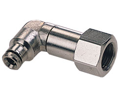 Swivel Female Elbow, 1/2" tube O/D, 3/8" NPT thread