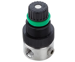 R05 Series, Stainless steel regulator, 1/4" NPT ports, relieving, 5 to 125 PSI outlet pressure range