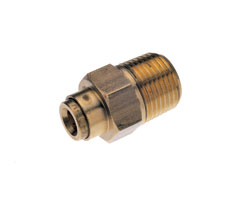 DOT Male Connector, 1/2" tube O/D, 1/4" NPT thread