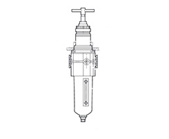 Excelon B73G Series, filter/regulator, 1/2" PTF ports, relieving, 40 µm, auto drain, metal bowl with sight glass, without gauge