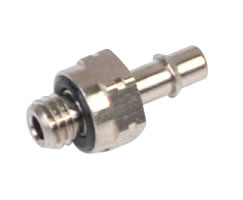 IMI Norgren, Metal Barb Fittings, Nickel Plated Brass, Male Adapter 5/64" Barb x M3 thread