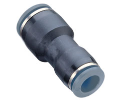 Straight union (unequal), 3/8" and 1/4" tube O/D