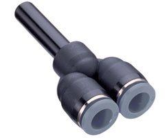 Stem Y, 5/16" stem, 5/16" tube O/D ports