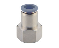 Straight adapter, 5/32" tube O/D, 1/4" NPT female thread