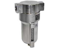 F22 Series, stainless steel filter, 1/2" PTF ports, 25 µm, manual drain