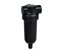 F39 miniature coalescing filter with manual drain, 1/4" PTF ports