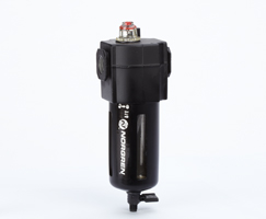 Excelon L74M Series, micro-fog lubricator, 1/2" NPT ports, transparent bowl with guard, manual drain