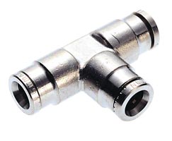 Pneufit Union Tee, 1/4" tube O/D