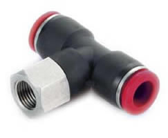 Swivel Tee Adaptor (female), 12mm tube O/D, 1/2" ISO R port