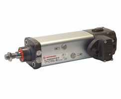 Integrated valve and actuator (IVAC), cleanline profile, 50mm diameter, 125mm stroke, 5/2 Sol/Sol