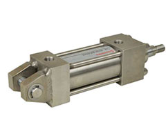 NFPA Series SS Stainless Steel Cylinder, 3-1/4 Bore x 1" Stroke, Fixed Clevis (MP1) Mount