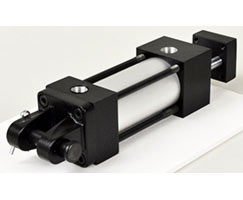 NFPA Series N Non-Rotating Cylinder, 3-1/4 Bore x 5" Stroke, Detachable Clevis (MP2) Mount, Horizontal Rod Axis, Adjustable End of Stroke Cushions