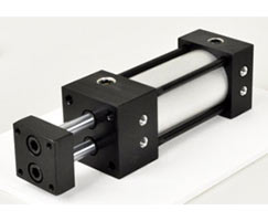 NFPA Series N Non-Rotating Cylinder, 2-1/2 Bore x 3" Stroke, Side Tapped (MS4) Mount, Horizontal Rod Axis, Adjustable End of Stroke Cushions