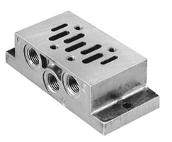 ISO #3, single station sub-base, 1/2" side ported
