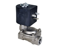 Pilot operated solenoid valves