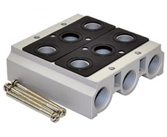 V5x Series 2 station manifold for 3/8" NPT ports