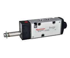 V61 Series 5/2 locking solenoid actuated/spring return 1/4" NPT ported valve