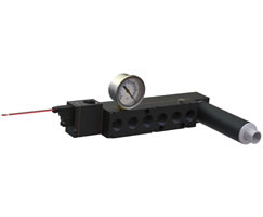 NVP90 vacuum generator, 20 "Hg, 24V N.C., Multi-Port