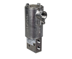 ICO3 Series, stainless steel, 3/2 NC valve,120Vac, direct acting, 1/4" NPT ports, with nitrile seals