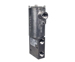 ICO3 Series, stainless steel, 3/2 NC valve, 24Vdc, direct acting, 1/2" NPT ports, with nitrile seals