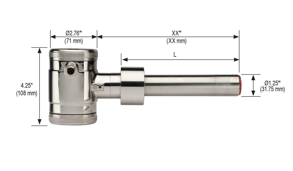 20 Series 6 to 58 psig Adjustable Range Intelligent Silo and Tank Level Sanitary Pressure Transmitter