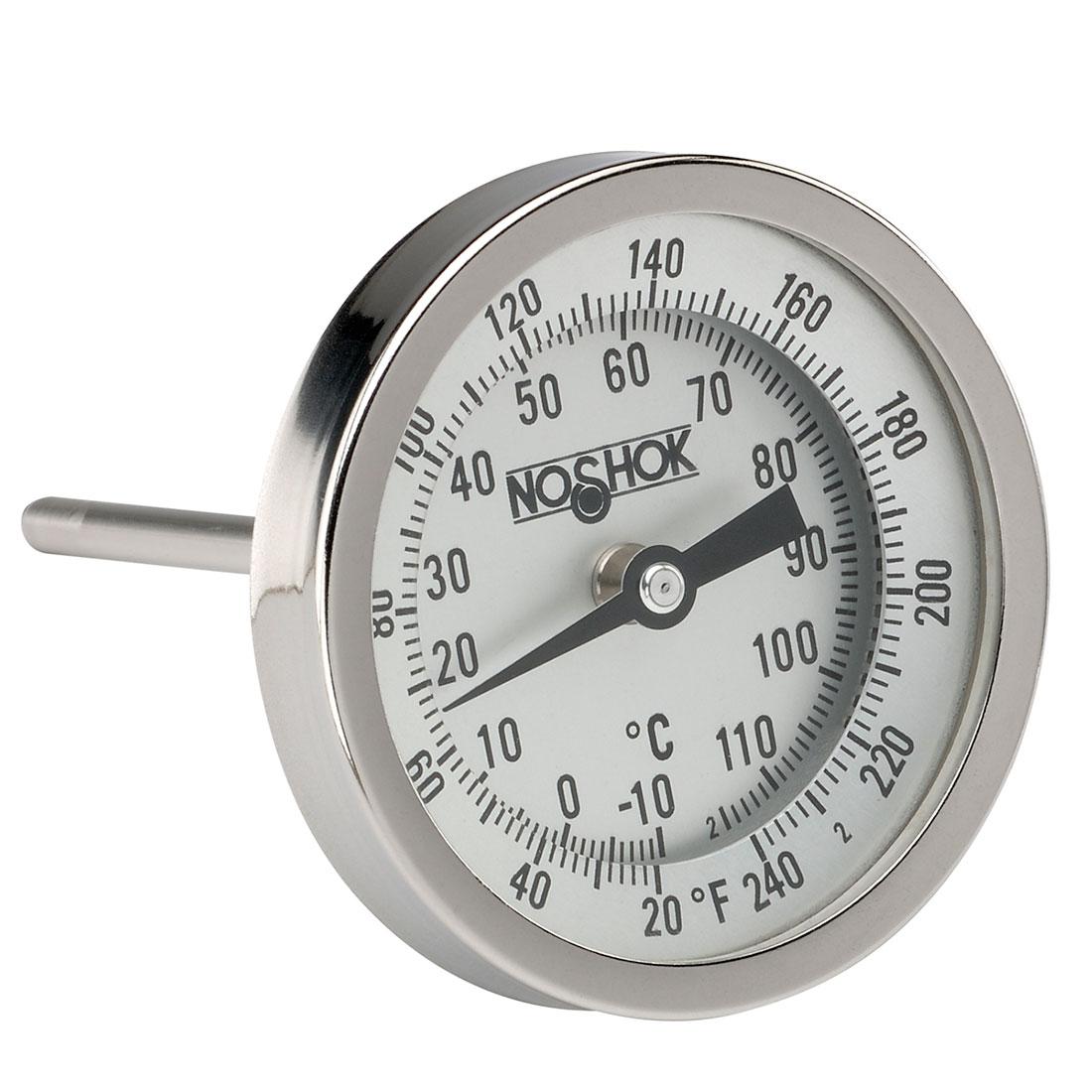 100 Series 2-1/2 in. Stem Lengths Industrial Type Bimetal Thermometer