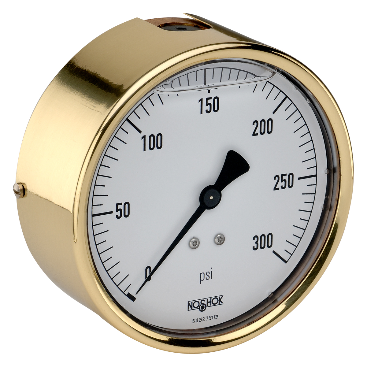 300 Series 4 in. Gauge Size Brass Case Liquid Filled Pressure Gauge