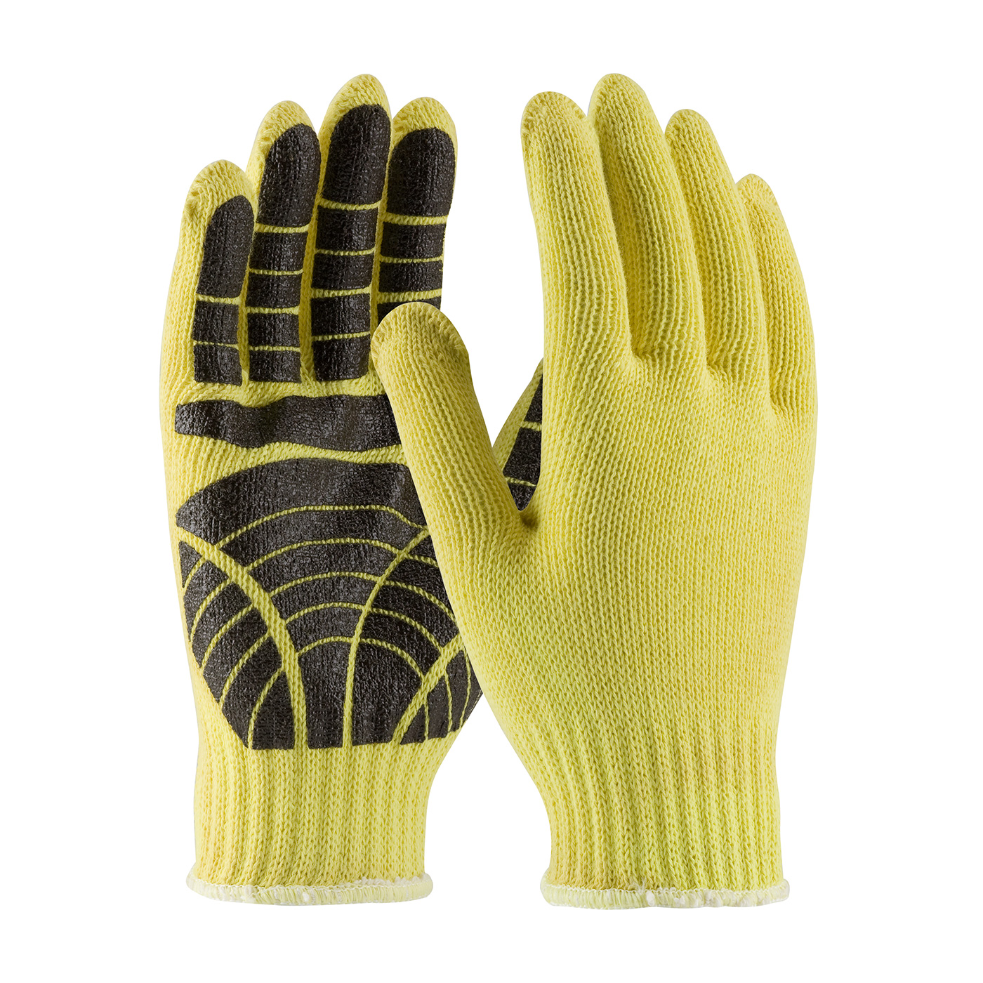 SEAMLESS KNIT KEVLAR® GLOVE WITH PVC TIGER PAW GRIP - MEDIUM WEIGHT