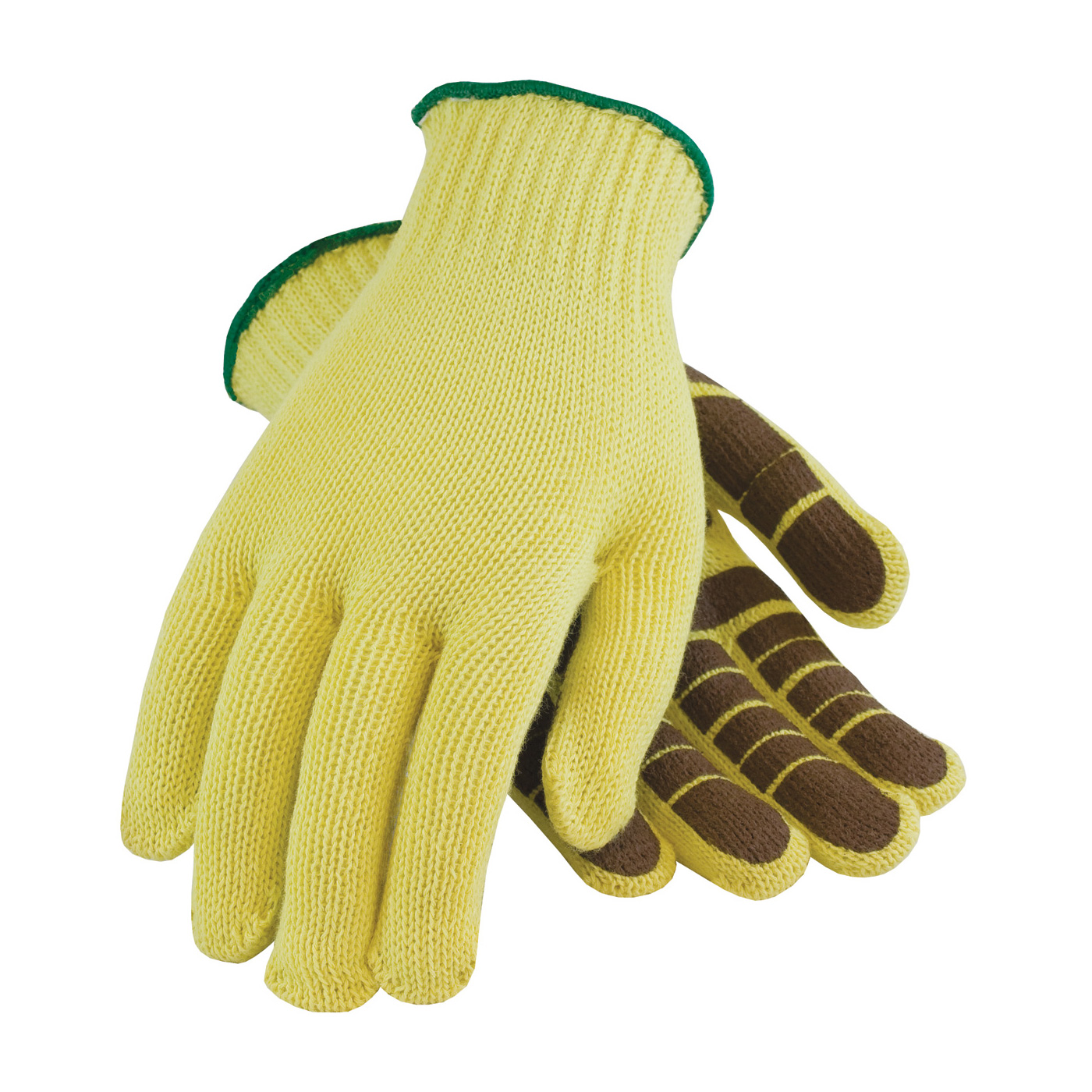 SEAMLESS KNIT KEVLAR® GLOVE WITH PVC TIGER PAW GRIP - MEDIUM WEIGHT