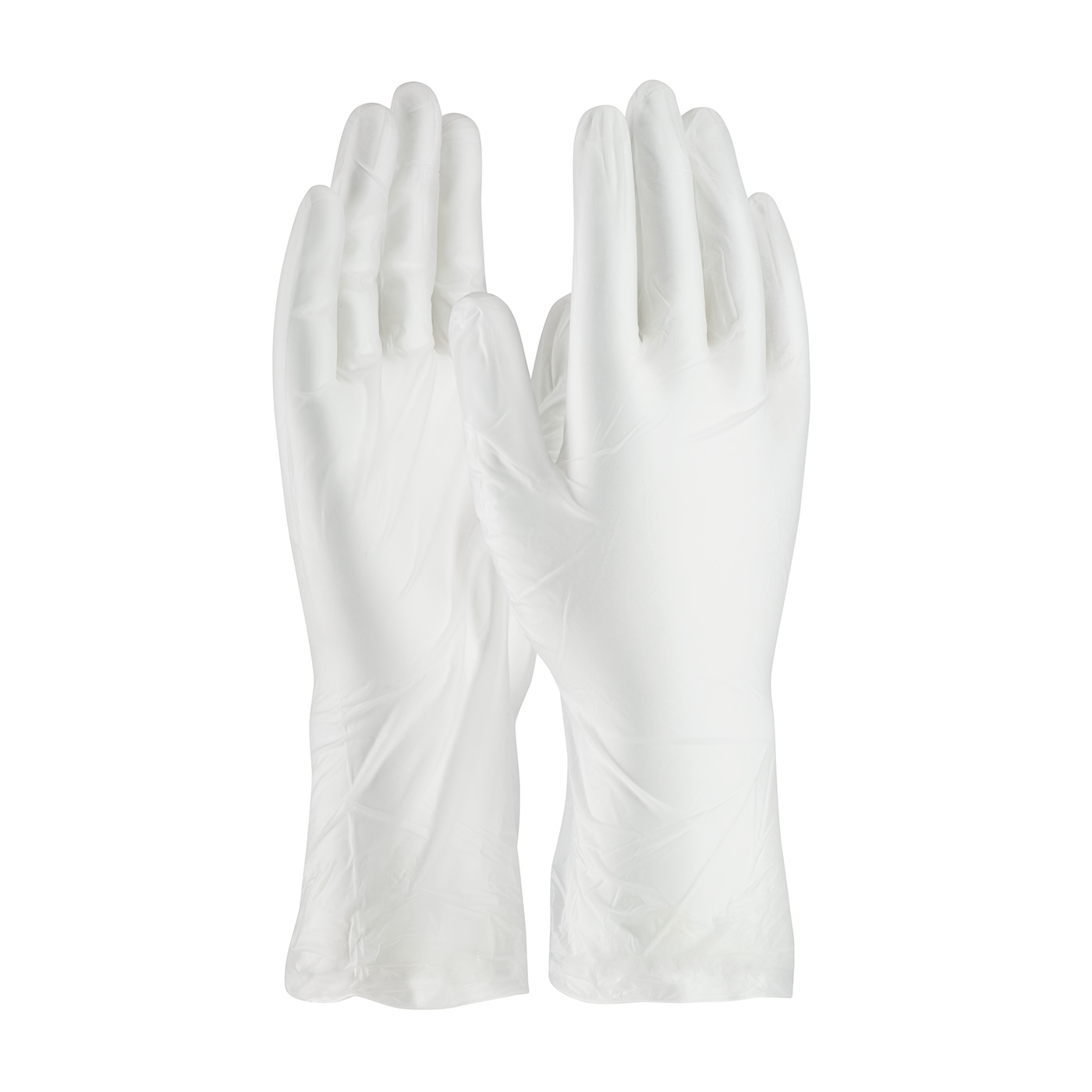 SINGLE USE CLASS 10 CLEANROOM VINYL GLOVE WITH FINGER TEXTURED GRIP - 12"