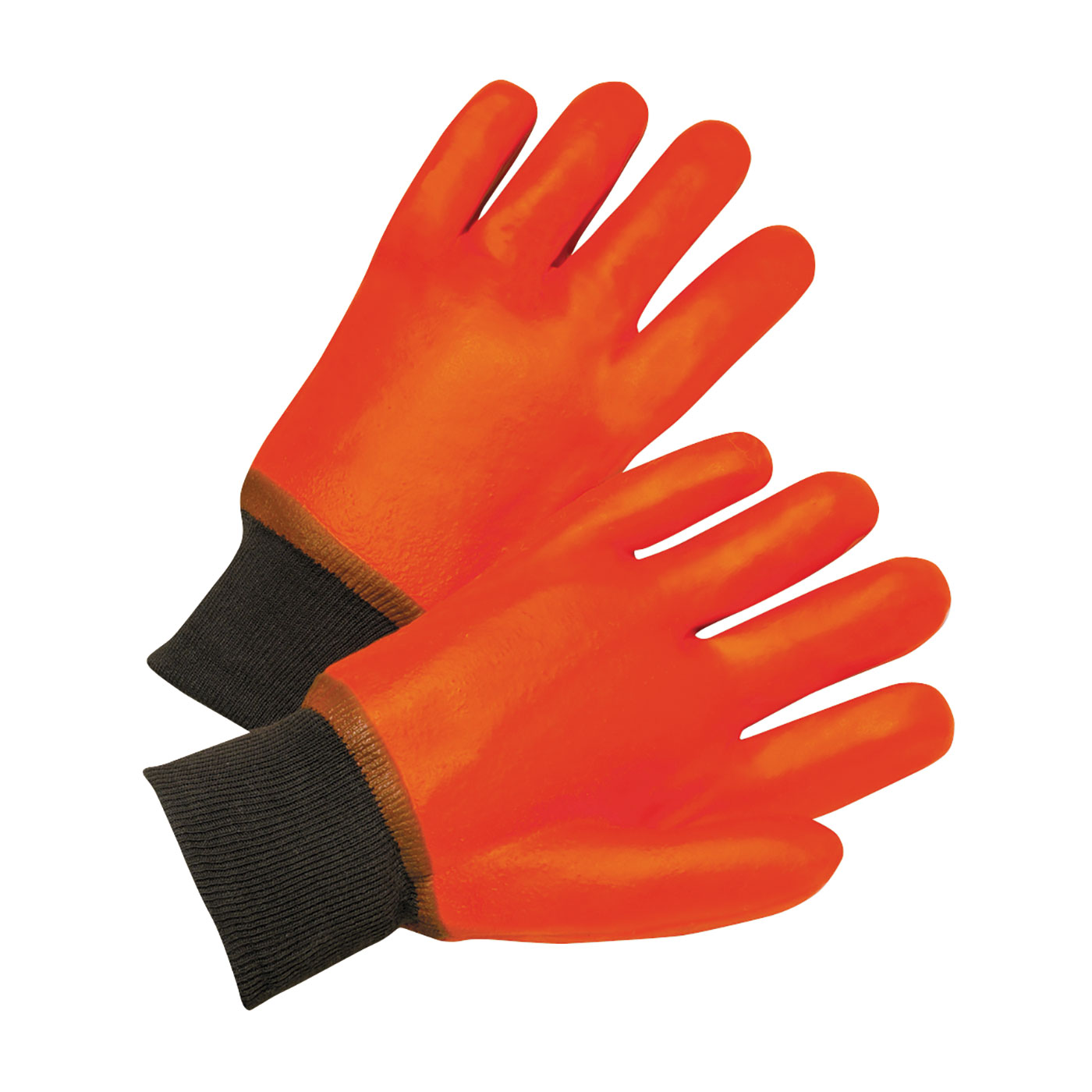 INSULATED PVC DIPPED GLOVE WITH JERSEY LINER AND SMOOTH FINISH - KNIT WRIST