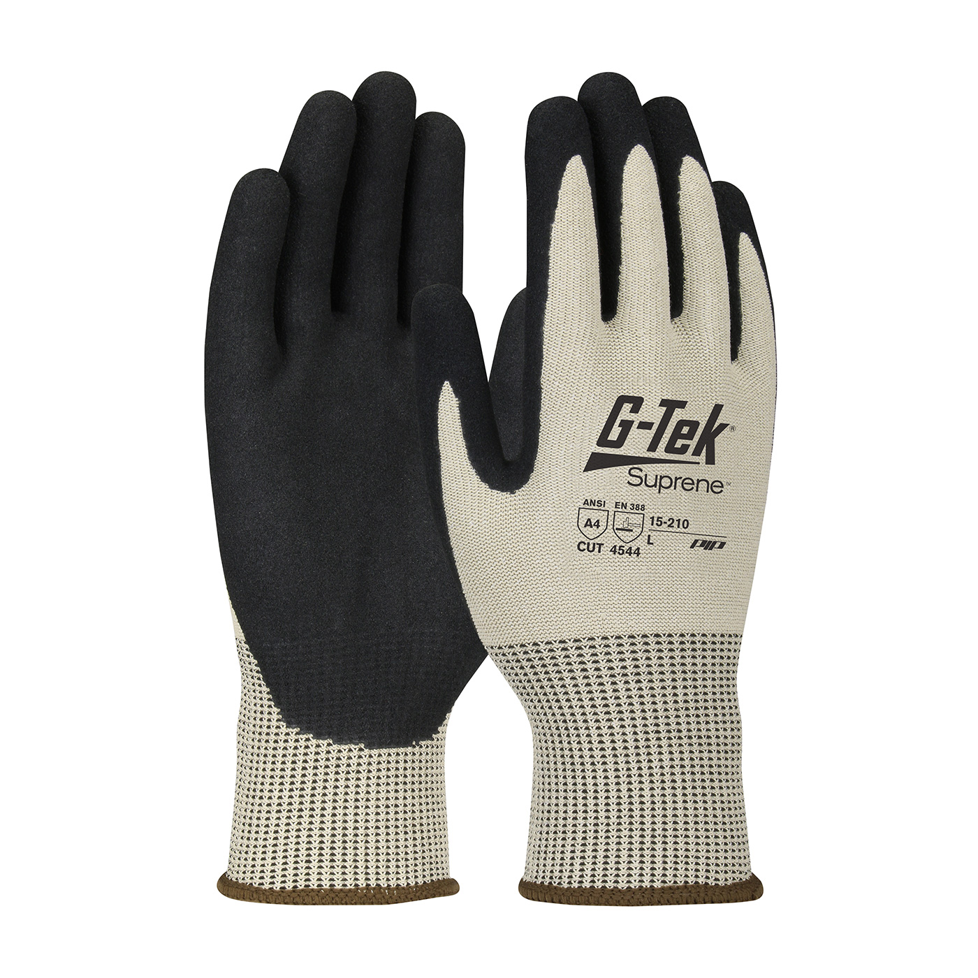 SEAMLESS KNIT SUPRENE™ BLENDED GLOVE WITH NITRILE COATED MICROSURFACE GRIP ON PALM & FINGERS