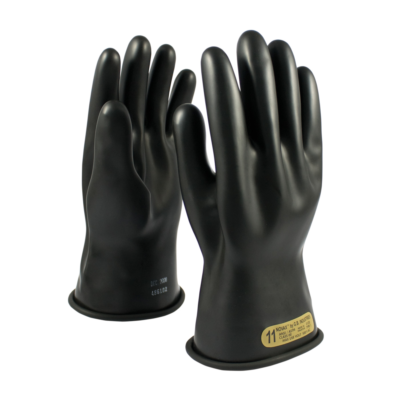 CLASS 00 RUBBER INSULATING GLOVE WITH STRAIGHT CUFF - 11"
