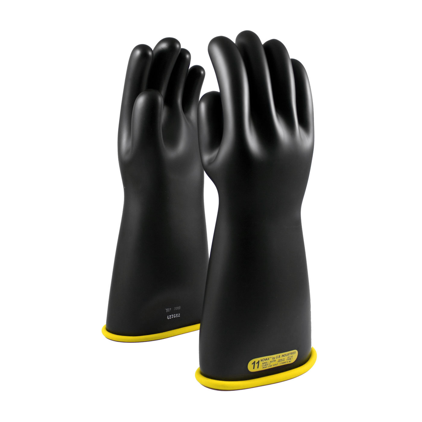 CLASS 2 RUBBER INSULATING GLOVE WITH STRAIGHT CUFF - 16"