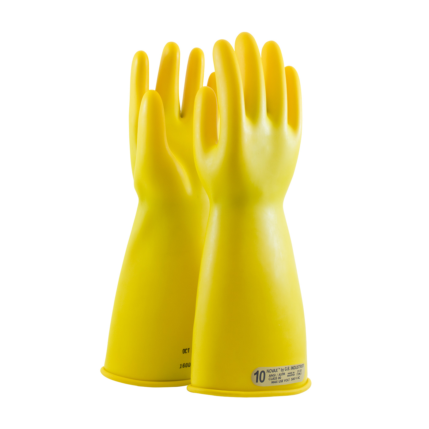 CLASS 00 RUBBER INSULATING GLOVE WITH STRAIGHT CUFF - 14"