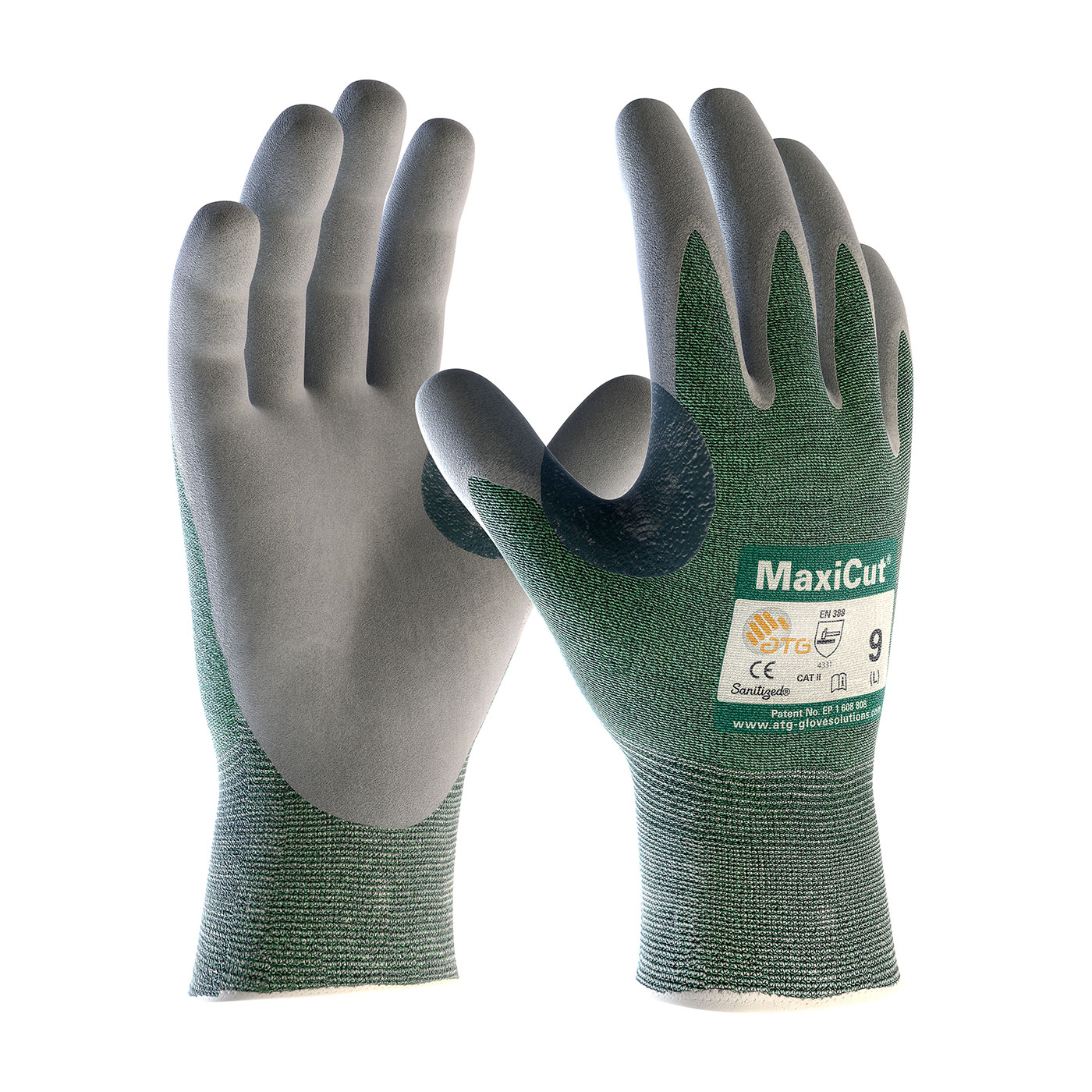 SEAMLESS KNIT ENGINEERED YARN GLOVE WITH NITRILE COATED MICROFOAM GRIP ON PALM & FINGERS