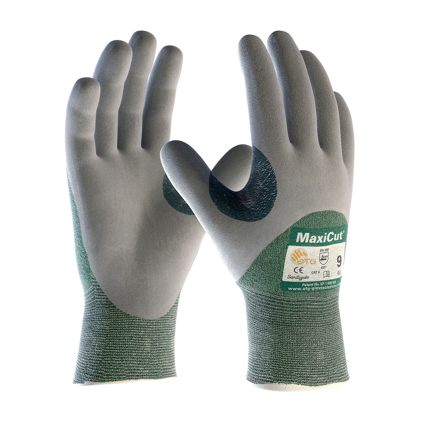 SEAMLESS KNIT ENGINEERED YARN GLOVE WITH NITRILE COATED MICROFOAM GRIP ON PALM, FINGERS & KNUCKLES