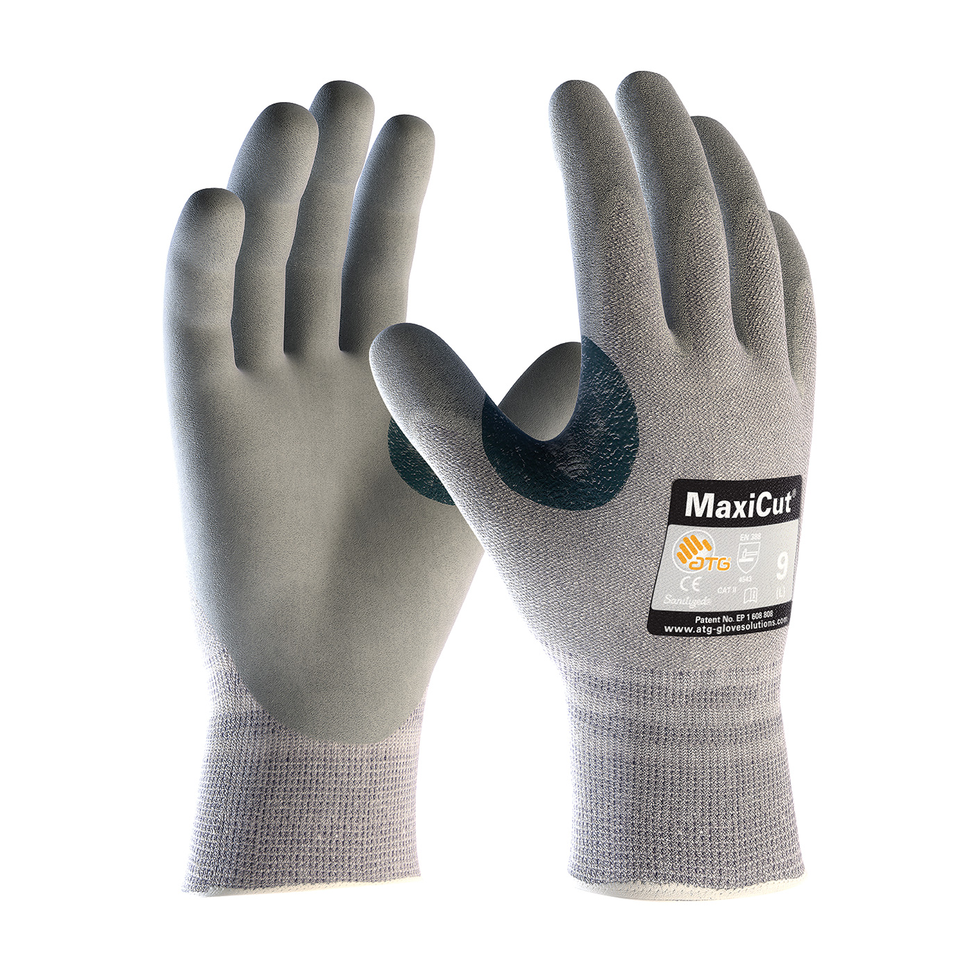 SEAMLESS KNIT DYNEEMA® / ENGINEERED YARN GLOVE WITH NITRILE COATED MICROFOAM GRIP ON PALM & FINGERS