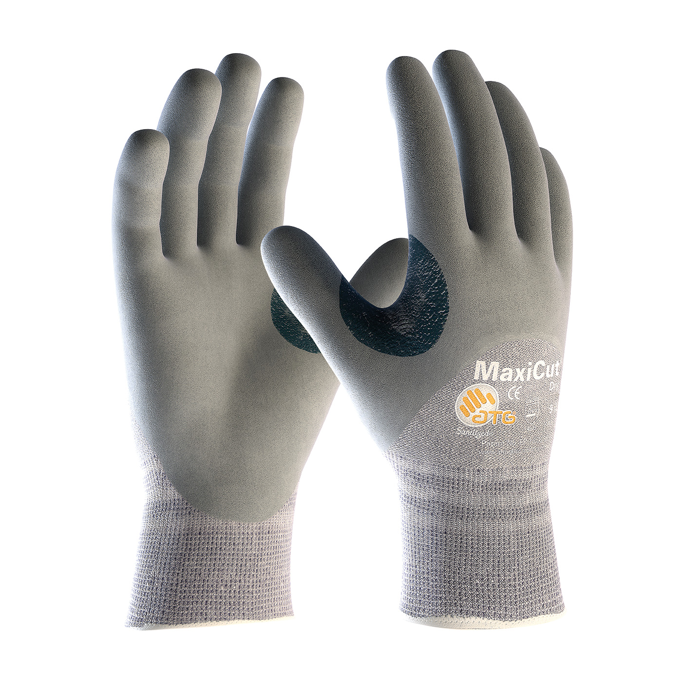 SEAMLESS KNIT DYNEEMA® / ENGINEERED YARNS GLOVE WITH NITRILE COATED FOAM GRIP ON PALM, FINGERS & KNUCKLES
