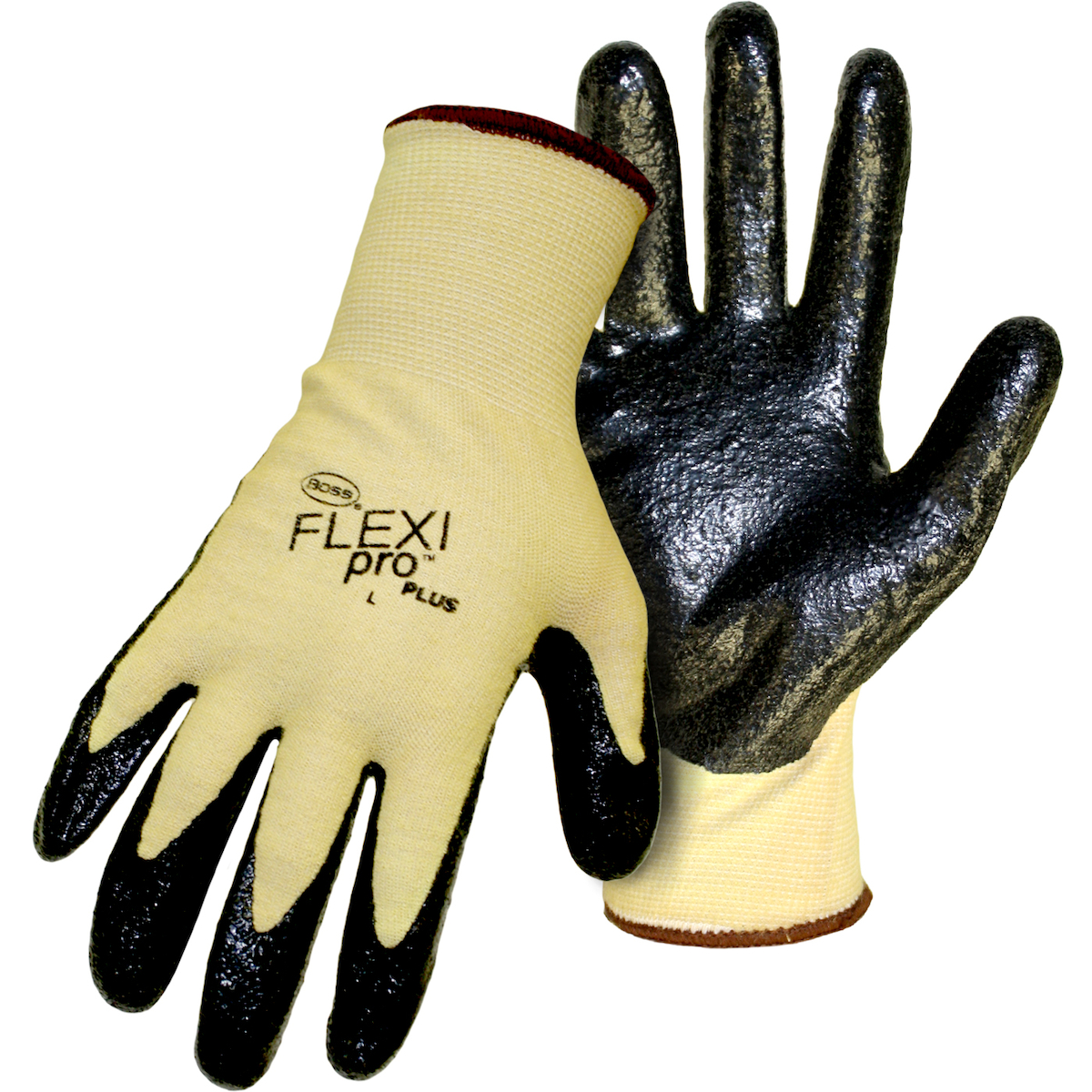 SEAMLESS KNIT ARAMID BLENDED GLOVE WITH  NITRILE COATED ROUGH GRIP ON PALM & FINGERS - MEDIUM WEIGHT